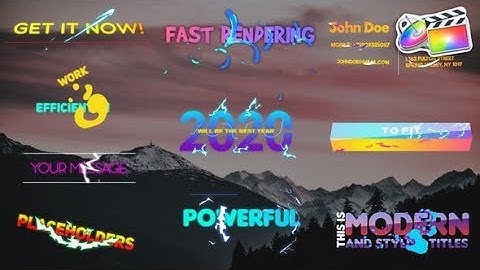 Apple Motion Template: Gradient Titles | FCPX