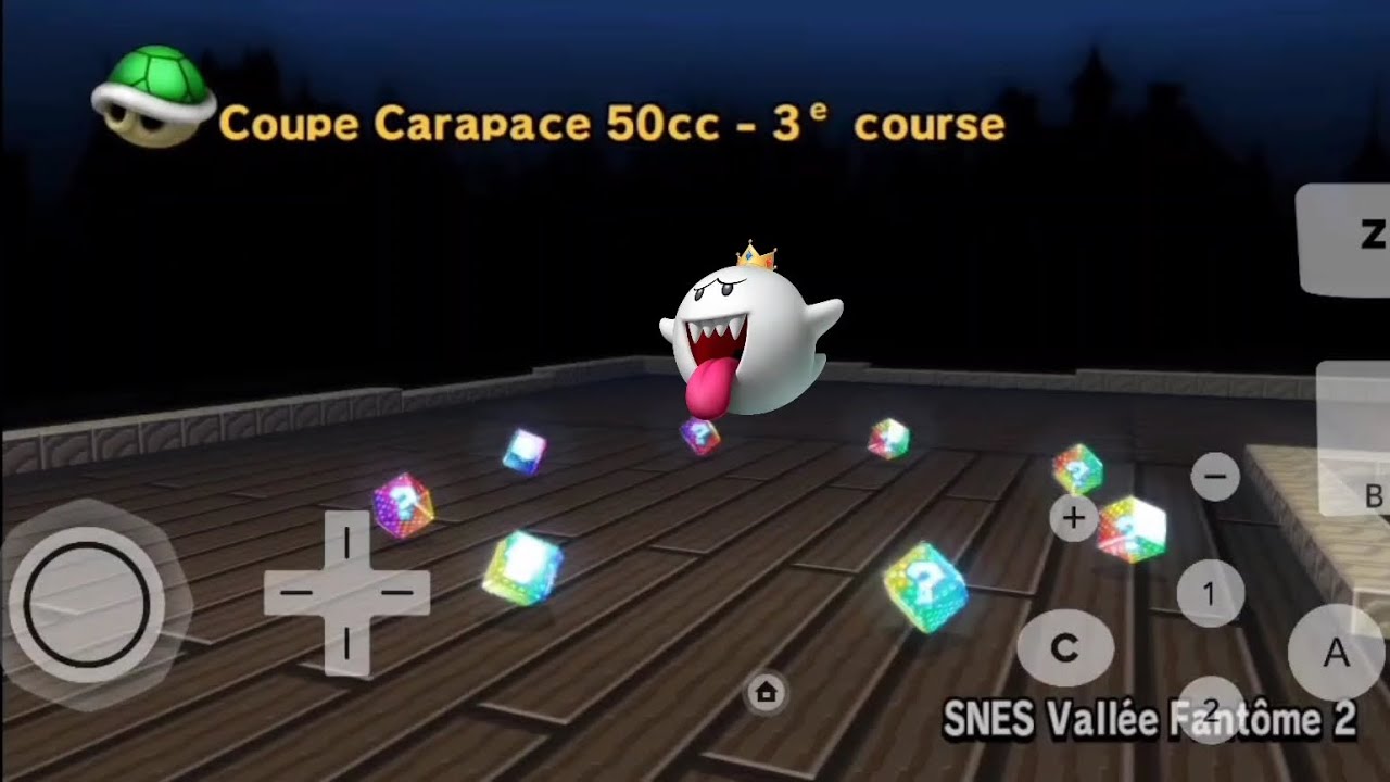 Roi Boo sur Mario Kart wii sur emulateur
