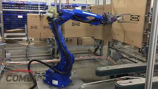 Yaskawa Robotic Case Erector Erects 5 Large Case Sizes