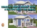 concept white house with a balcony above the garage concept white house with a balcony above the garage