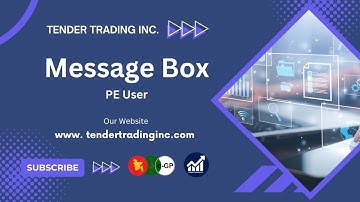Message Box | PE User | e-GP Tutorial | Tender Trading Inc.