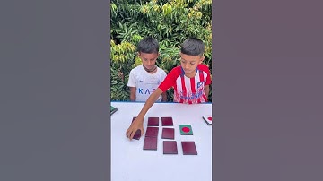 4 years old evan vs 4 years old omor playing amazing flag memory matching game. #funny #shorts
