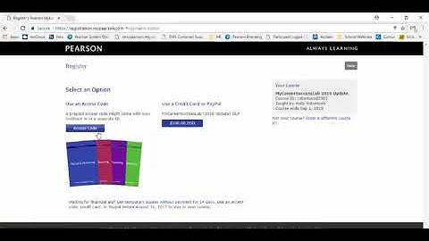 MYITLAB Student Registration CPT 101