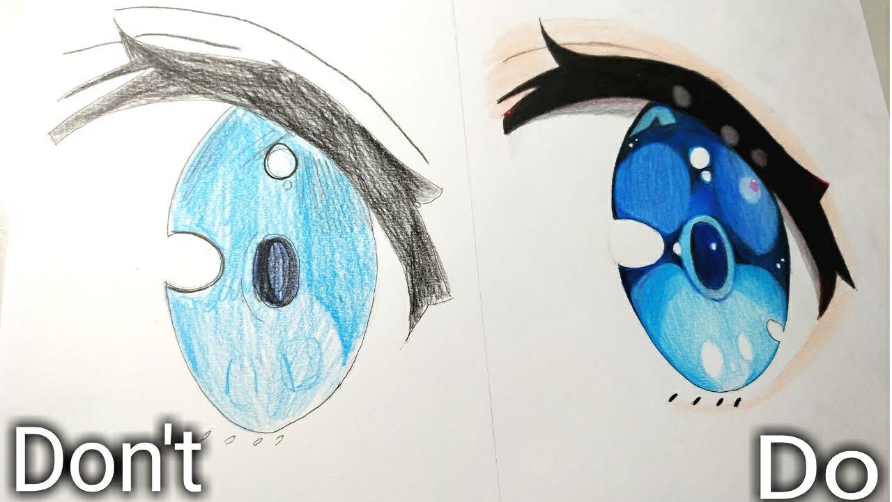 Don'T vs Do How to draw anime eyes Drawing // Colorful Draw // - YouTube