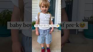 My 3 Year Olds First Day Of Pre-K🥹 #ginger #toddler #prek