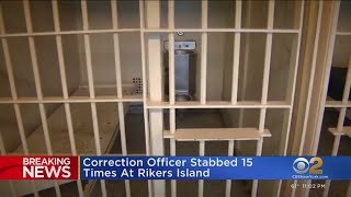 Department of Correction officer stabbed 15 times by inmate on Rikers Island