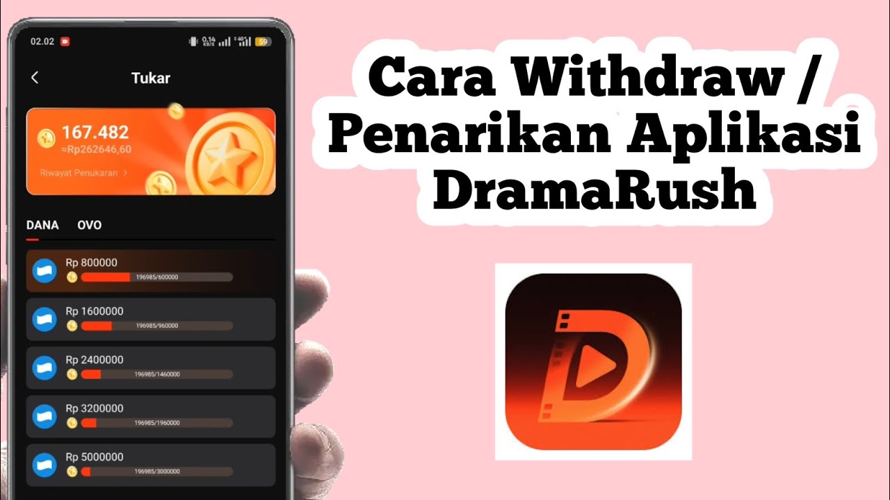 Cara Mendapatkan Uang di Aplikasi DramaRush | Cara Narik Uang di Aplikasi DramaRush