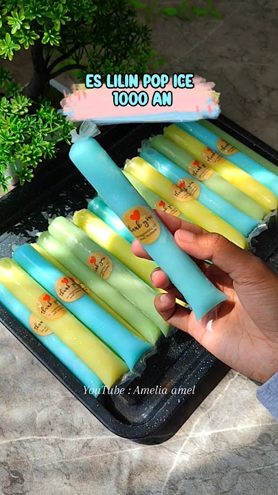 RESEP ES LILIN 1000 AN HASIL JADI 50 PCS🥶😍#idejualan #resepeslilin #idejualananaksekolah