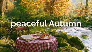 a peaceful Autumn by the stream ☀️ soft piano music for calm mind stress relief screenshot 4