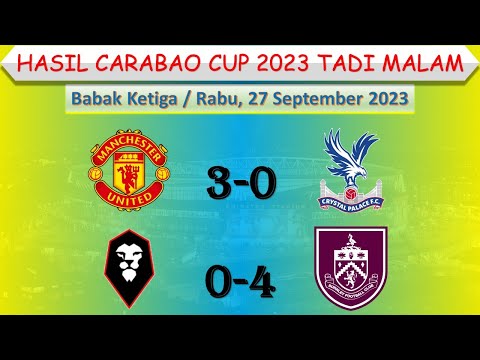 Hasil Carabao Cup 2023 Tadi Malam │ Manchester United vs Crystal Palace │ Rabu, 27 September 2023 │