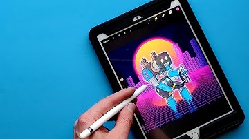 Designing ALBUM ART for a Synthwave Band!!!