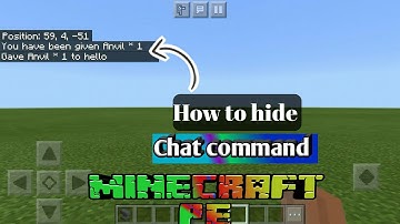 How to hide chat/text command | MCPE | JhireckPh