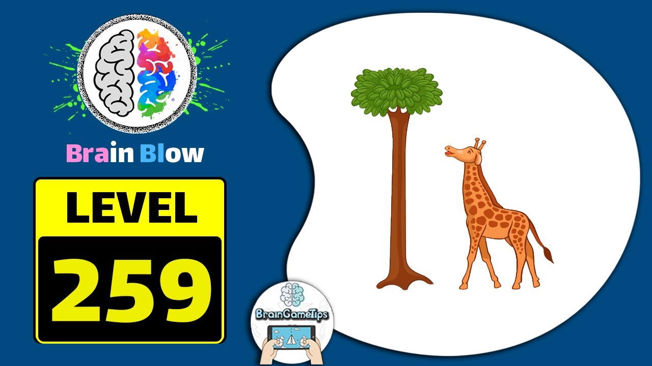 Brain Blow: Genius IQ Test - Level 259 Help The Giraffe Reach The Leaf Answer