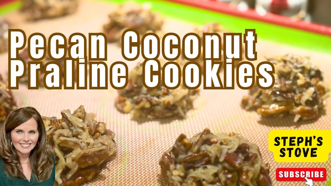 Pecan Coconut Praline Cookies - EASY No Bake Gluten Free Recipe - Steph’s Stove