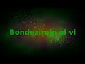 Bondezirojn al vi