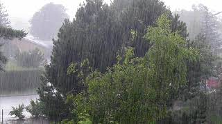Chuva forte com trovões - Tempestade com vento e chuva - Musica p/ relaxar, dormir, estudar, meditar