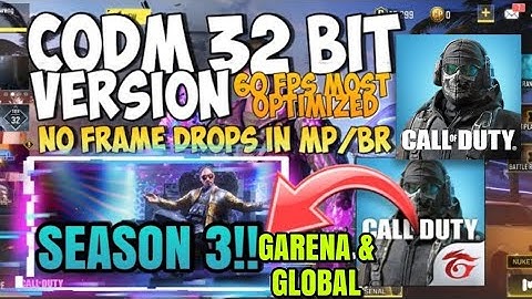 32BIT CODM SEASON 3 FIX LAG 60 FPS | WITH MP & BR GAMEPLAY- CALL OF DUTY MOBILE 32 BIT GARENA/GLOBAL