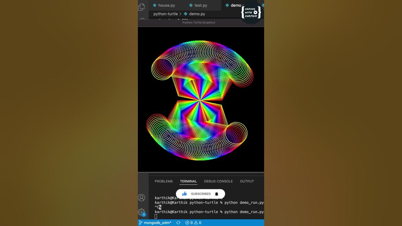 Python Turtle Graphics 7 | multi colors designs #CodingWithKarthik ...