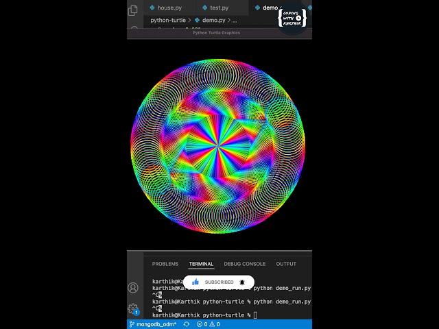 Python Turtle Graphics 7 | multi colors designs #CodingWithKarthik class=