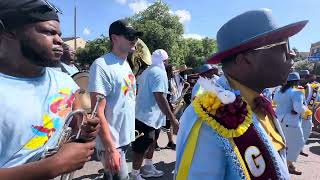 Zulu Social Aid & Pleasure Club Second Line Parade with Tidal Wave Brass Band playing Best Part