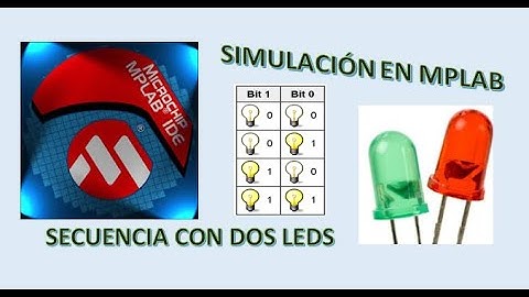 Secuencia con dos LEDs | Simulación en MPLAB