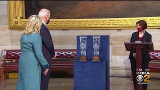 President Biden, VP Harris Presented With Lenox Vases