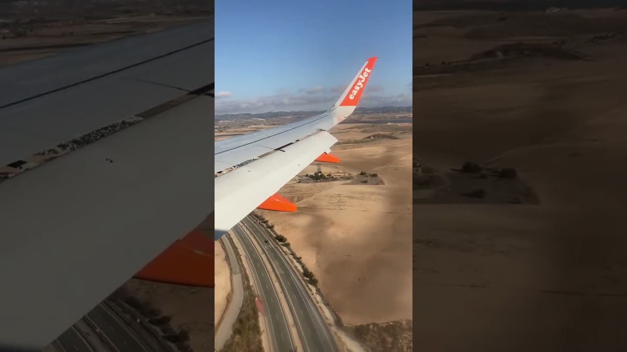 EasyJet a320 landing at Murcia airport in Spain