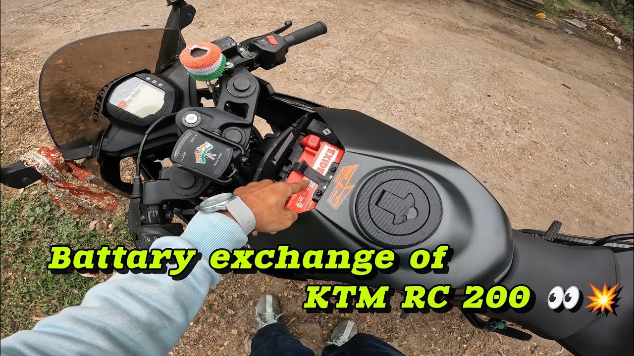 Battery Exchange of KTM RC 200😮💥|| R9 Exhaust sound