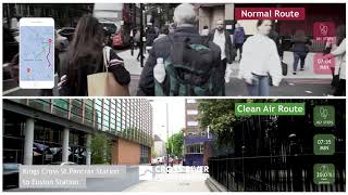 Clean Air Route From London St Pancras Station To Euston Station