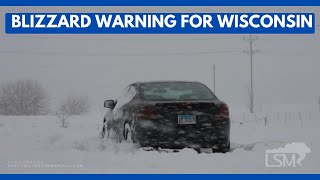 01-12-24 Milwaukee to Sheboygan-First blizzard in 4 years, blinding snow, interstate closed