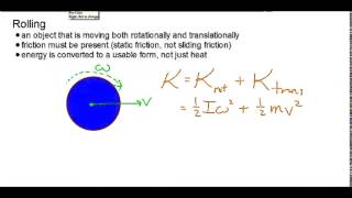 Rotational Kinetic Energy & Rolling
