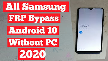 Frp Bypass 2020 Samsung Android 10 Without Sim |All Samsung Android 10 Q Google Lock New Method 2020