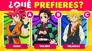 ¿Qué prefieres?🤔VERSIÓN ANIME🍥🐲 trivia anime | SOR anime