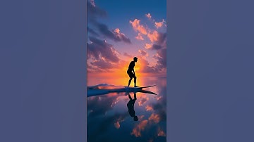 Surfing the Sky Mirror 🌊 | Cinematic Golden Hour Reflections