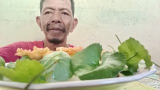 Mukbang nasi tapi sama oreg peyek aku lalapan ni buat obat paru-paru bagus