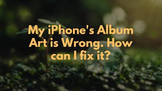 My iPhone's Album Art is Wrong. How can I fix it?