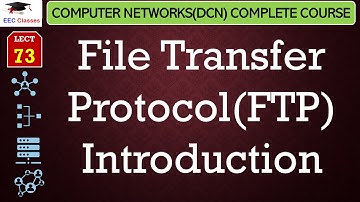 L73: File Transfer Protocol(FTP) Introduction | Data Communication Network Lectures in Hindi