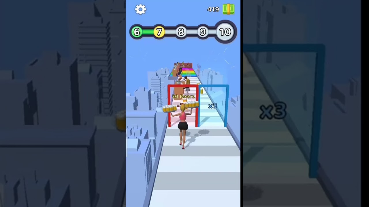 Waitress Run 3D -   Gameplay Android ios