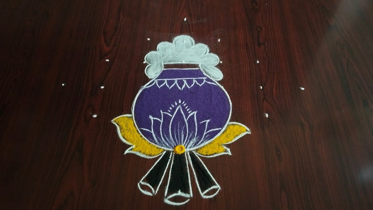 Bhogi special rangoli design (7×1) dot's... - YouTube