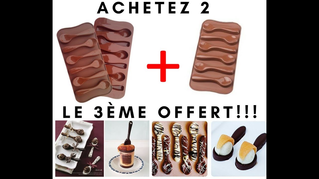 Moules silicone pour faire 6 cuillères en chocolat [TUTO YOU TUBE