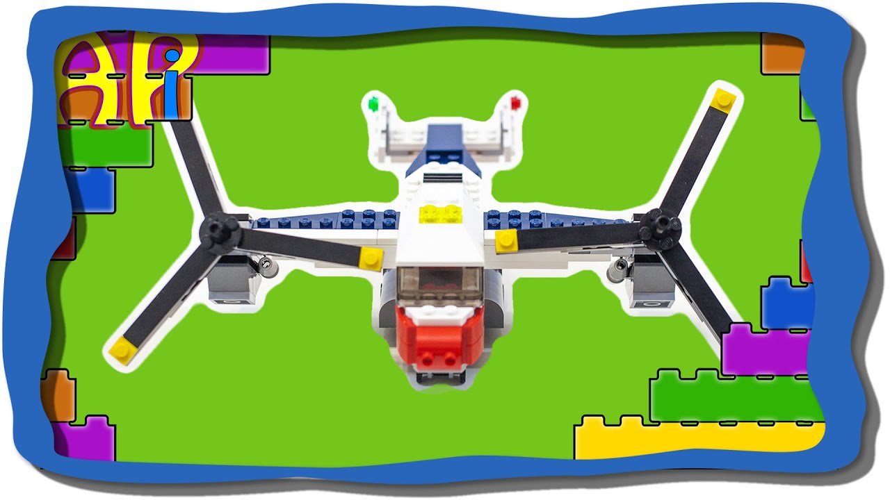 Lego Creator Twinblade aircraft 31020 Lego Stop Motion Animation Speed Build