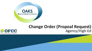 Change Order- Proposal Request