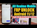 All Realme Mobile FRP Google Account Bypass Android 11,12 Without pc | Realme C30 RMX3581 Frp Bypass