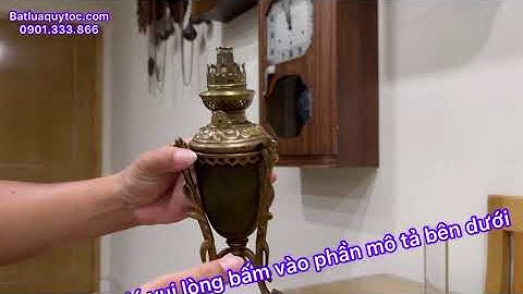 Đèn Dầu 3 chân đồng cổ xưa của Pháp-Đẹp lạ, lành lặn.