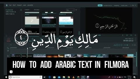 How to Add Arabic in Filmora