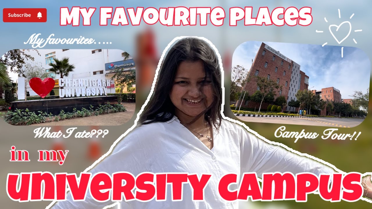 Chandigarh University Campus Tour🏫✨|| My Fav Food Spots & Chill Zones 🍕☕