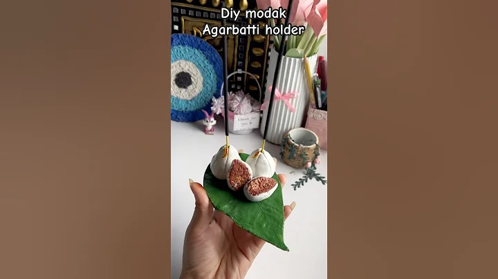 Diy modak agarbatti holder 🪷🕉️ #shorts