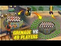 GRENADE VS 49 PLAYER | 😂 GRENADE & LANDMINE VS 49 NOOBS | I GOT MONSTER TRUCK IN FACTORY -AS GAMING