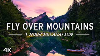 Flying over Mountains of Europe: 1 HOUR of Mountain Sceneries with Ambient Music (4K UHD Drone Film)