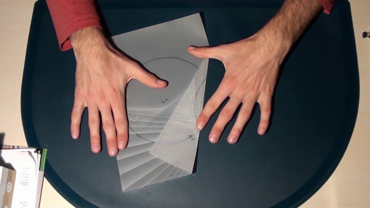 Construción Hiperbola: Curvas Conicas doblando papel